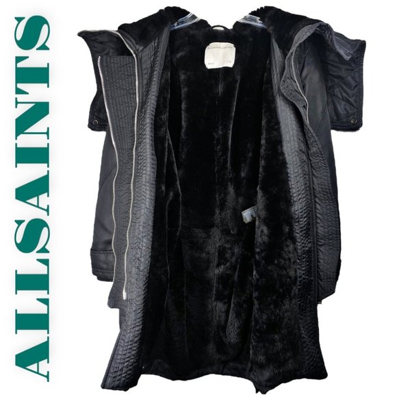All Saints Black Oversized Jacket - Picture 5 of 14